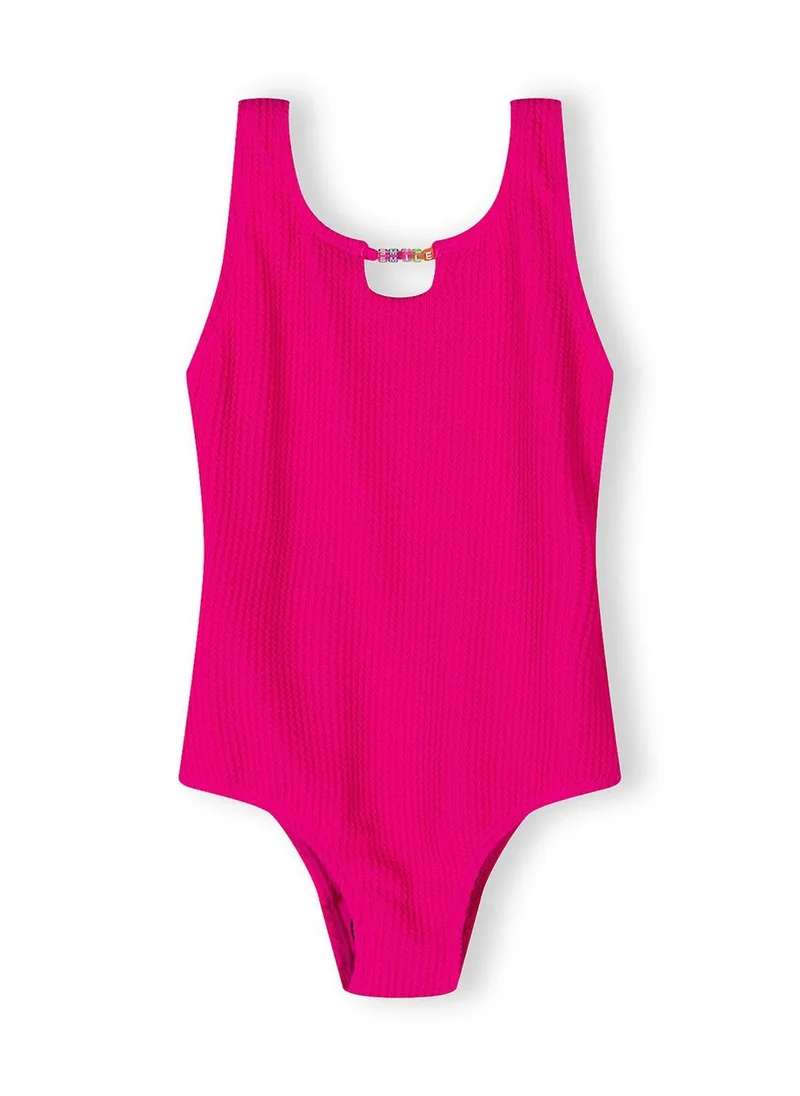 مينوتي Girls swimsuit pink pearl embellishments